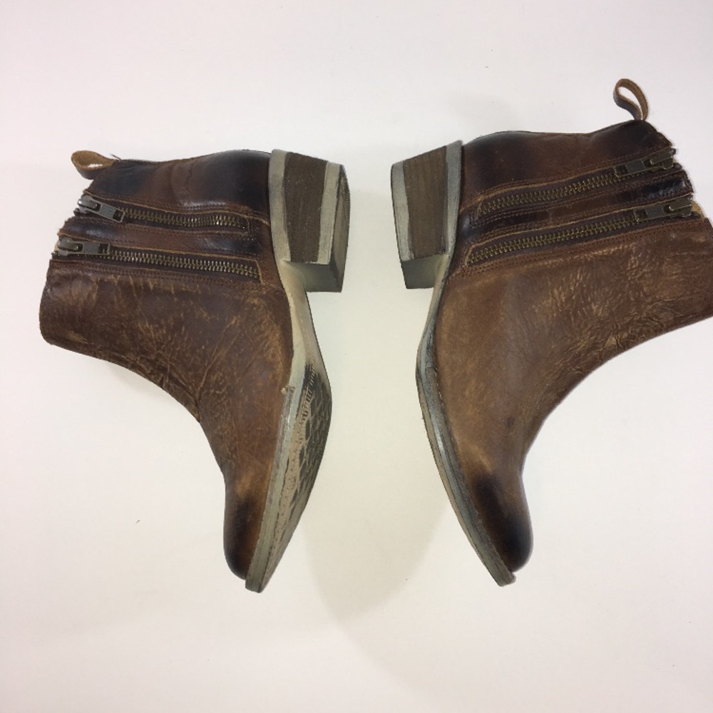 $118 CIRCLE G Brown Leather Anke Boots SZ 7